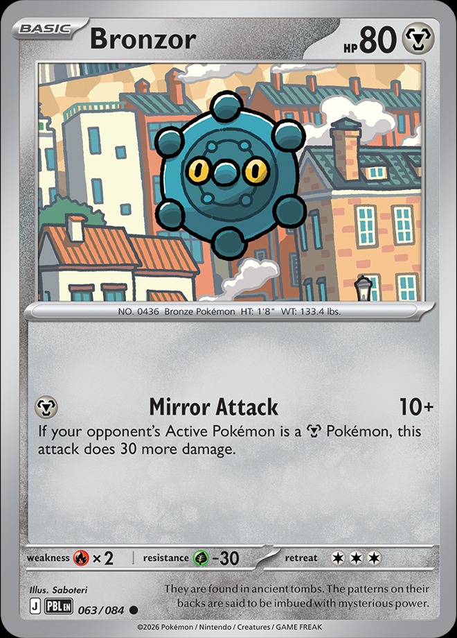 Karta Pokémon: Pitch Black - 063 - Bronzor (Reverse Holo)