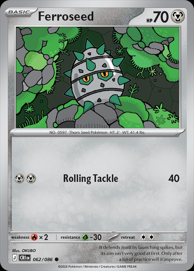 Karta Pokémon: Chaos Rising - 062 - Ferroseed