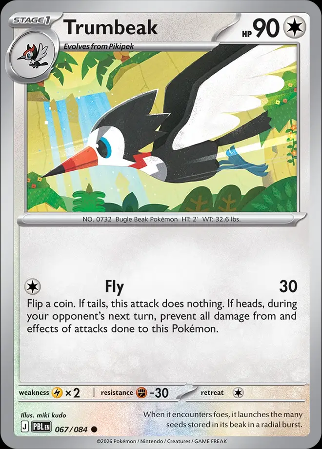 Karta Pokémon: Pitch Black - 067 - Trumbeak (Reverse Holo)
