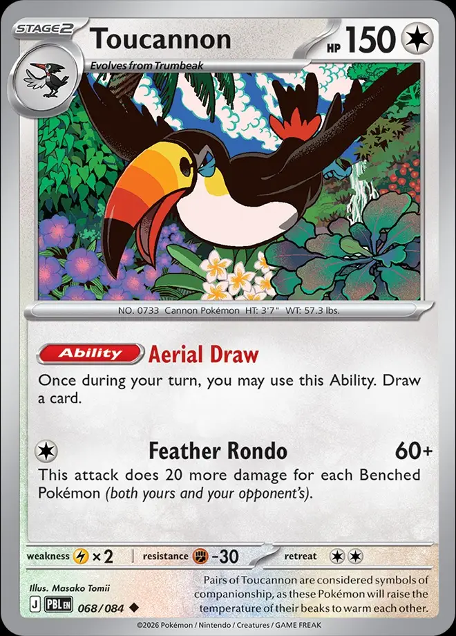 Karta Pokémon: Pitch Black - 068 - Toucannon (Reverse Holo)