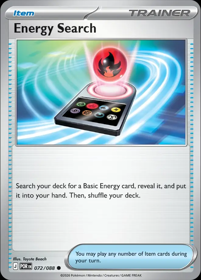 Karta Pokémon: Perfect Order - 072 - Energy Search (Reverse Holo)