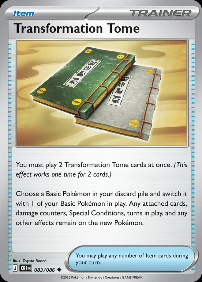Karta Pokémon: Chaos Rising - 083 - Transformation Tome (Reverse Holo)