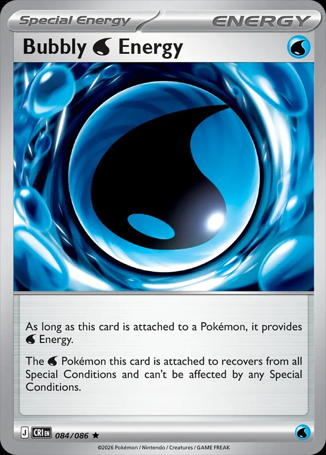 Karta Pokémon: Chaos Rising - 084 - Bubbly Water Energy (Reverse Holo)
