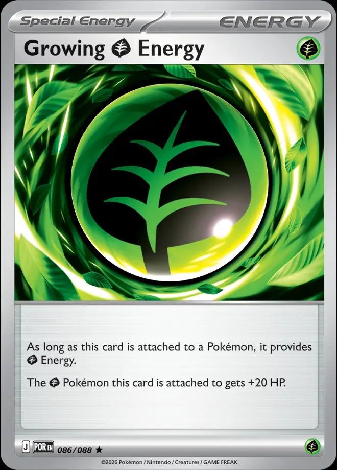 Karta Pokémon: Perfect Order - 086 - Growing Grass Energy (Reverse Holo)