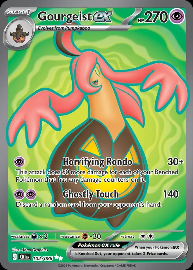 Karta Pokémon: Chaos Rising - 102 - Gourgeist ex
