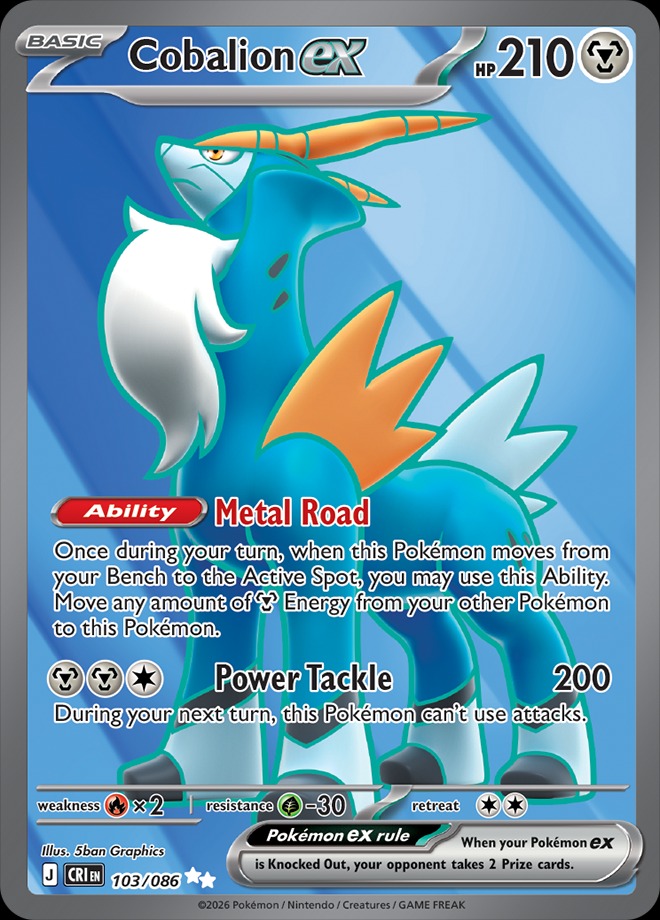 Karta Pokémon: Chaos Rising - 103 - Cobalion ex
