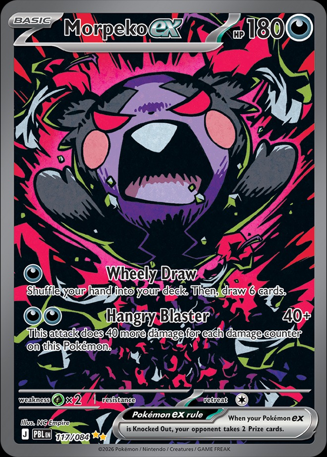 Karta Pokémon: Pitch Black - 117 - Morpeko ex