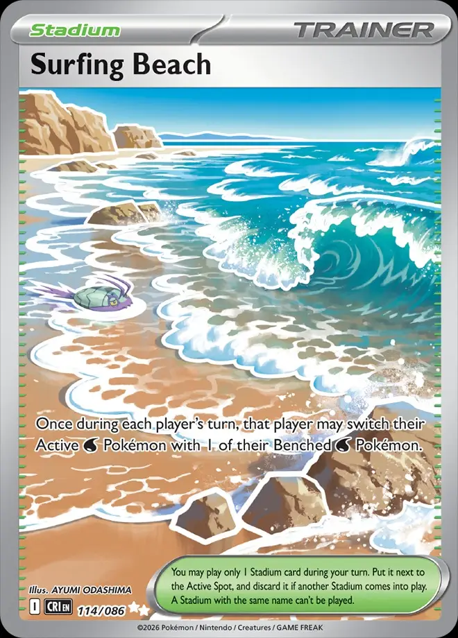 Karta Pokémon: Chaos Rising - 114 - Surfing Beach