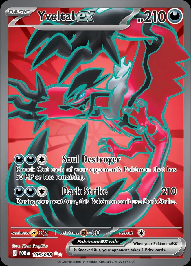 Karta Pokémon: Perfect Order - 105 - Yveltal ex