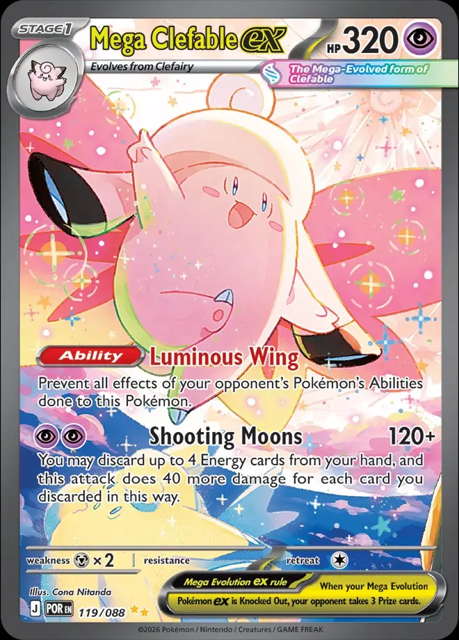 Karta Pokémon: Perfect Order - 119 - Mega Clefable ex