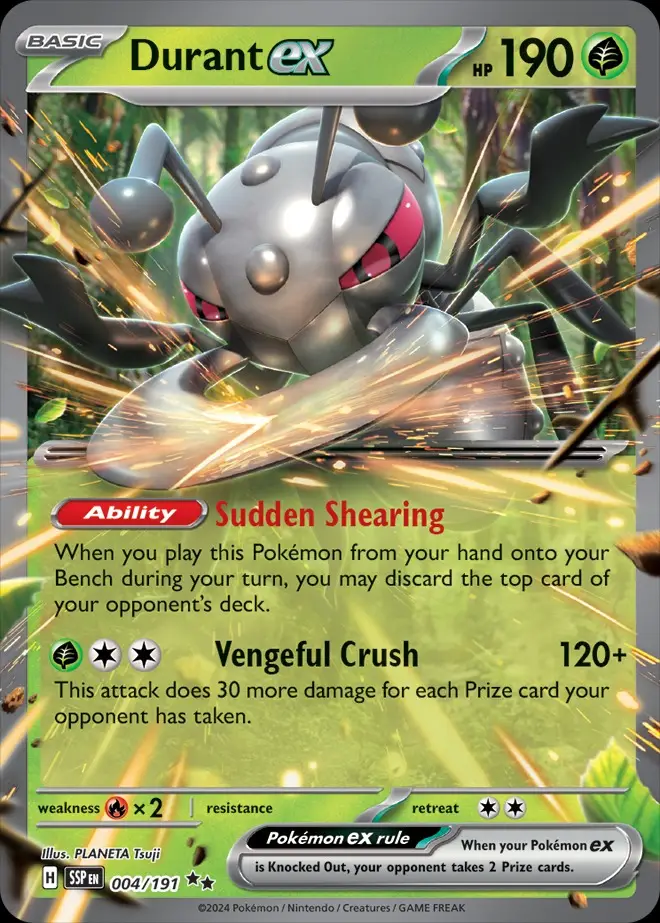 Karta Pokémon: Surging Sparks - 004 - Durant ex