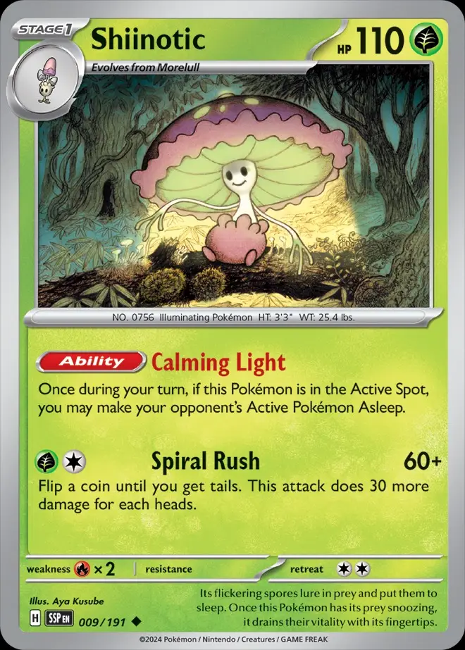 Karta Pokémon: Surging Sparks - 009 - Shiinotic
