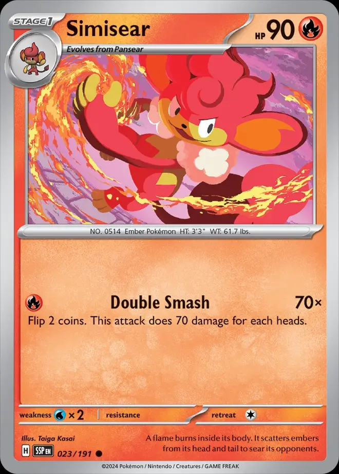 Karta Pokémon: Surging Sparks - 023 - Simisear