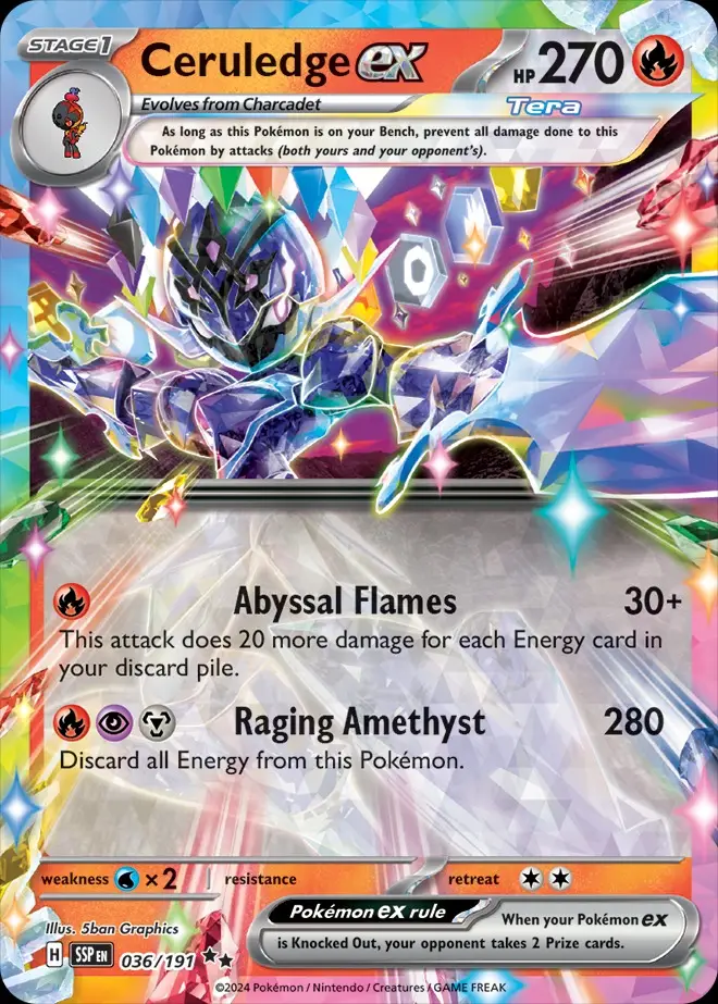 Karta Pokémon: Surging Sparks - 036 - Ceruledge ex