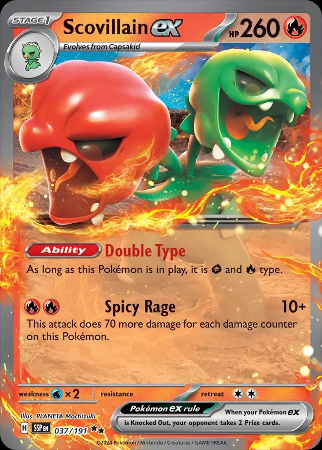 Karta Pokémon: Surging Sparks - 037 - Scovillain ex