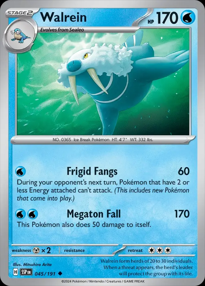 Karta Pokémon: Surging Sparks - 045 - Walrein