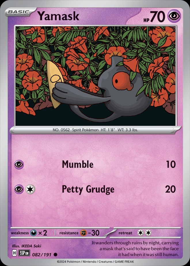 Karta Pokémon: Surging Sparks - 082 - Yamask (Reverse Holo)