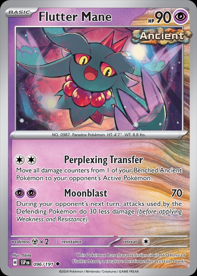 Karta Pokémon: Surging Sparks - 096 - Flutter Mane