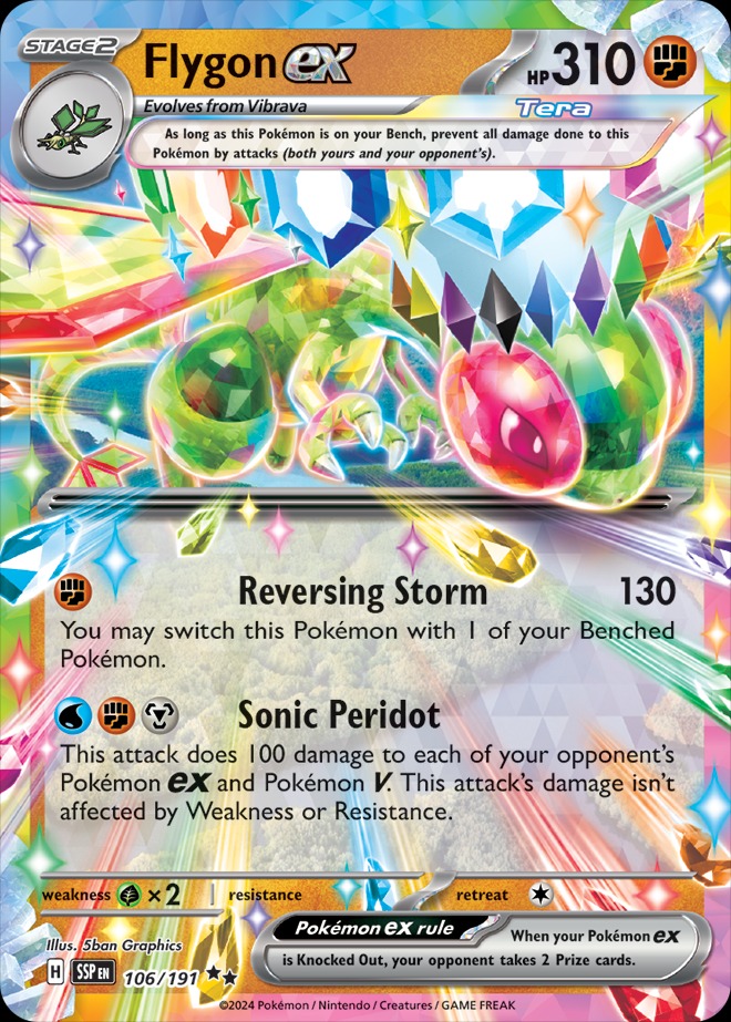 Karta Pokémon: Surging Sparks - 106 - Flygon ex