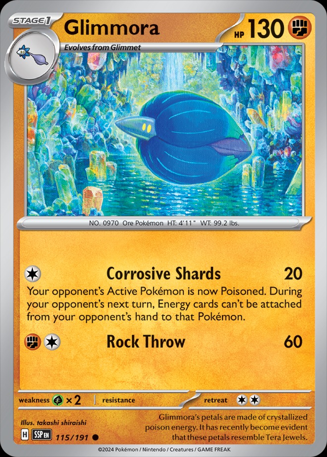Karta Pokémon: Surging Sparks - 115 - Glimmora (Reverse Holo)