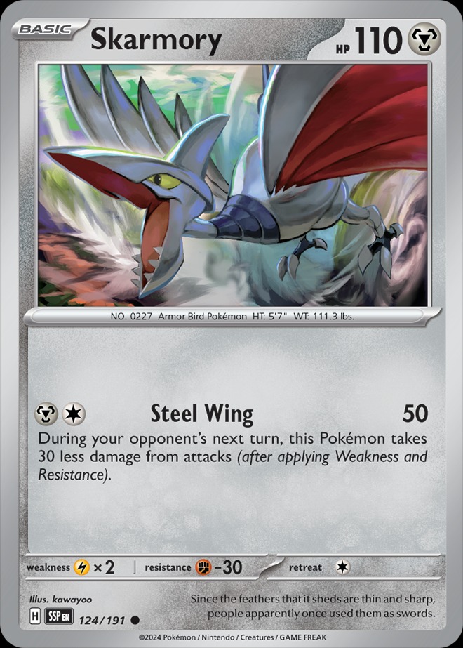Karta Pokémon: Surging Sparks - 124 - Skarmory