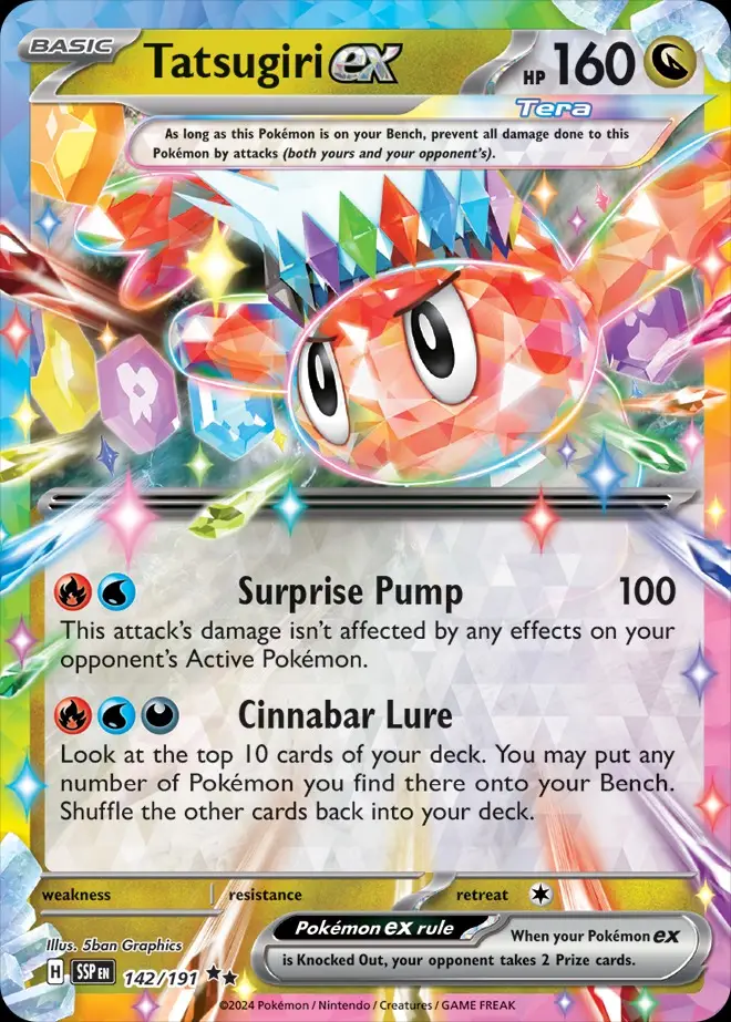 Karta Pokémon: Surging Sparks - 142 - Tatsugiri ex
