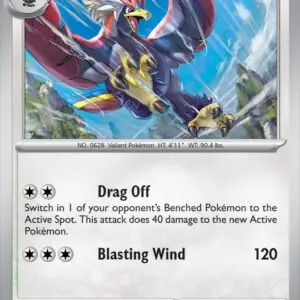 Karta Pokémon: Surging Sparks - 153 - Braviary (Reverse Holo)