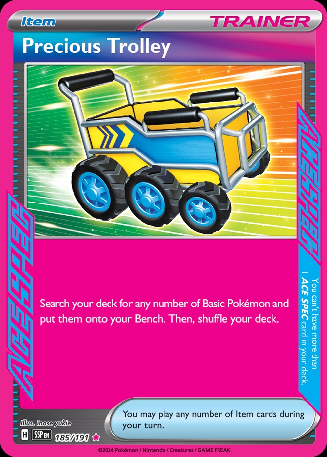 Karta Pokémon: Surging Sparks - 185 - Precious Trolley (Ace Spec)