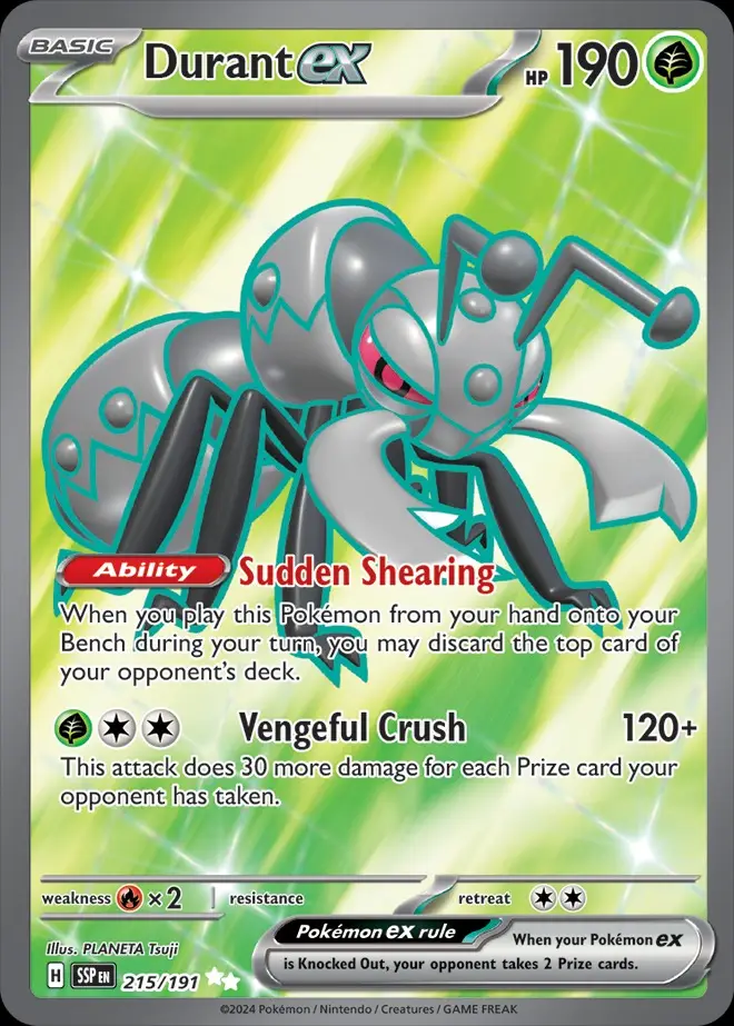 Karta Pokémon: Surging Sparks - 215 - Durant ex