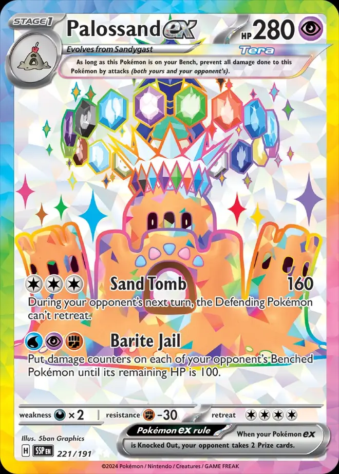 Karta Pokémon: Surging Sparks - 221 - Palossand ex