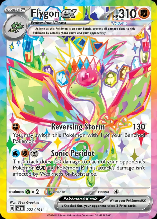 Karta Pokémon: Surging Sparks - 222 - Flygon ex