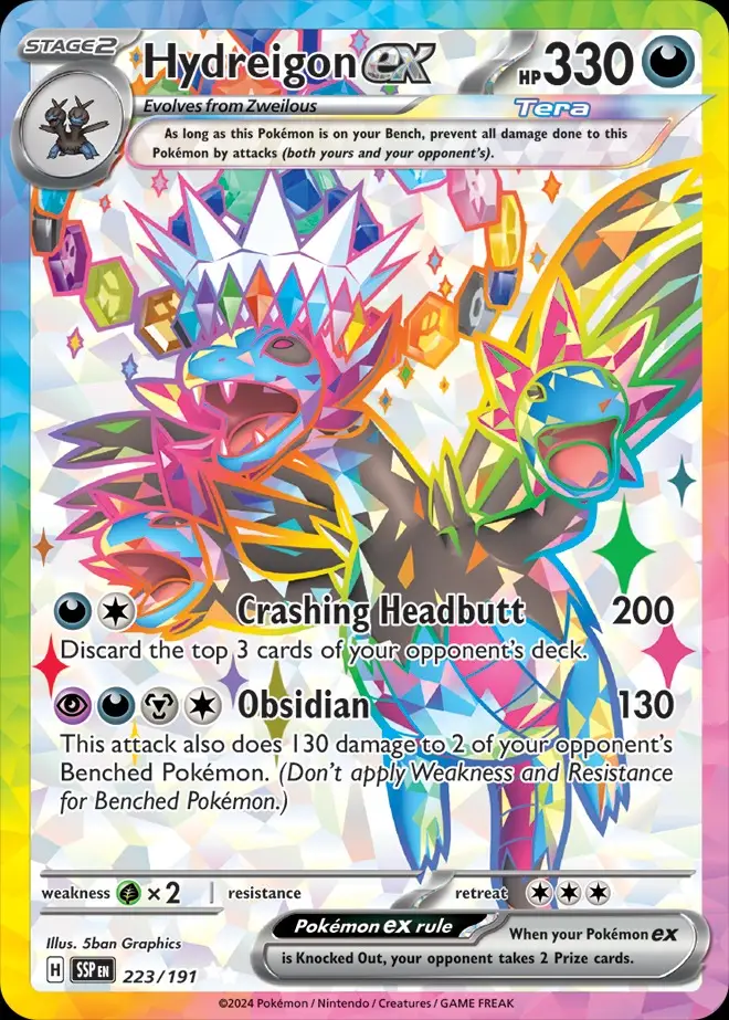 Karta Pokémon: Surging Sparks - 223 - Hydreigon ex