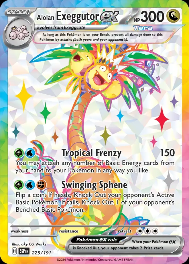 Karta Pokémon: Surging Sparks - 225 - Alolan Exeggutor ex