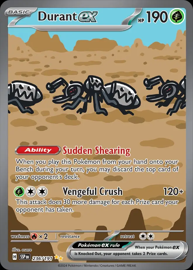 Karta Pokémon: Surging Sparks - 236 - Durant ex