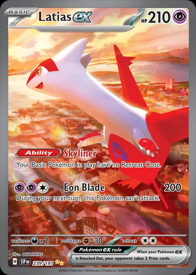 Karta Pokémon: Surging Sparks - 239 - Latias ex