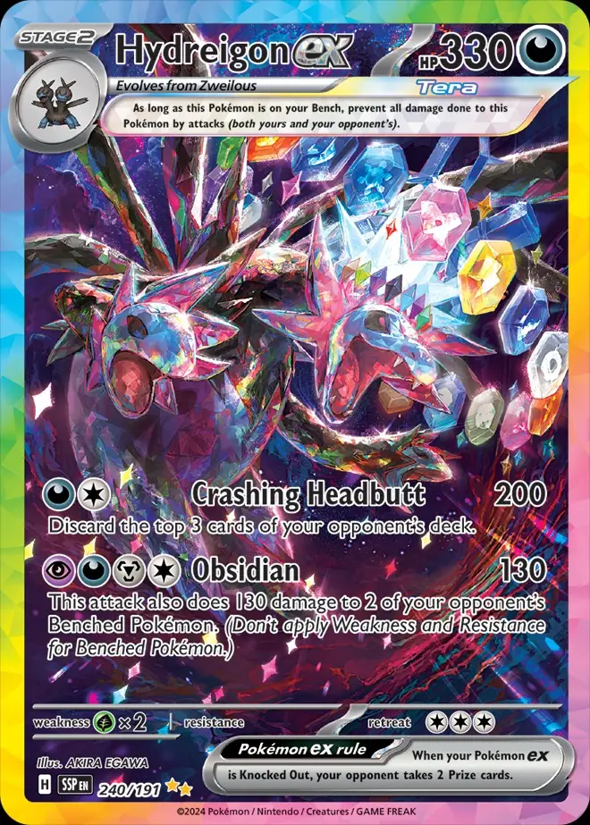 Karta Pokémon: Surging Sparks - 240 - Hydreigon ex