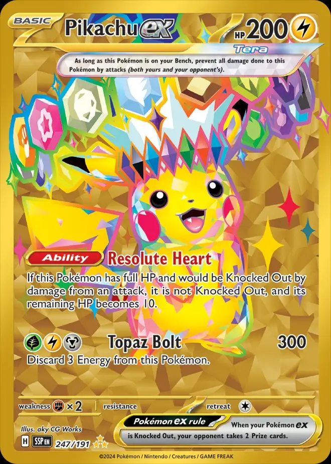 Karta Pokémon: Surging Sparks - 247 - Pikachu ex